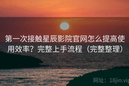 第一次接触星辰影院官网怎么提高使用效率？完整上手流程（完整整理）