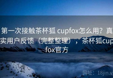 第一次接触茶杯狐 cupfox怎么用？真实用户反馈（完整整理），茶杯狐cupfox官方