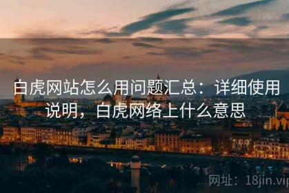 白虎网站怎么用问题汇总：详细使用说明，白虎网络上什么意思