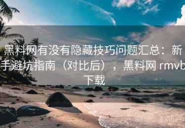 黑料网有没有隐藏技巧问题汇总：新手避坑指南（对比后），黑料网 rmvb 下载