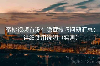 蜜桃视频有没有隐藏技巧问题汇总：详细使用说明（实测）