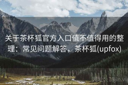 关于茶杯狐官方入口值不值得用的整理：常见问题解答，茶杯狐(upfox)