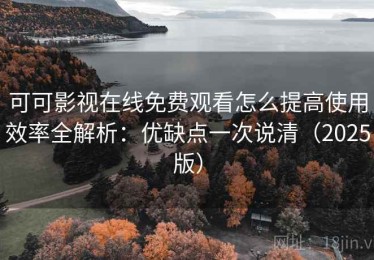 可可影视在线免费观看怎么提高使用效率全解析：优缺点一次说清（2025版）
