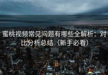 蜜桃视频常见问题有哪些全解析：对比分析总结（新手必看）