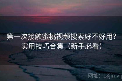 第一次接触蜜桃视频搜索好不好用？实用技巧合集（新手必看）