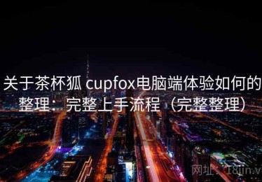 关于茶杯狐 cupfox电脑端体验如何的整理：完整上手流程（完整整理）