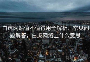 白虎网站值不值得用全解析：常见问题解答，白虎网络上什么意思