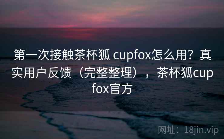 第一次接触茶杯狐 cupfox怎么用？真实用户反馈（完整整理），茶杯狐cupfox官方