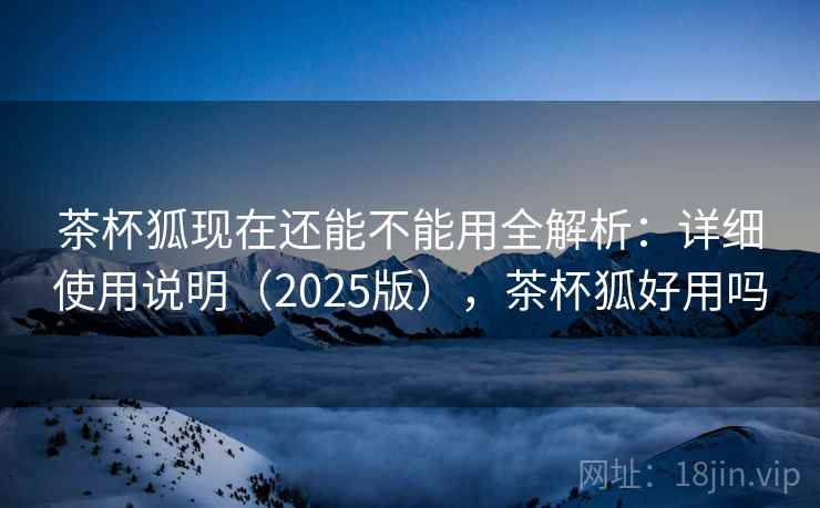 茶杯狐现在还能不能用全解析：详细使用说明（2025版），茶杯狐好用吗
