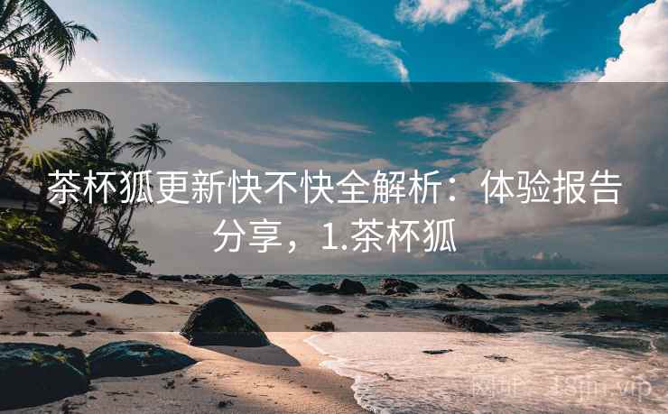 茶杯狐更新快不快全解析：体验报告分享，1.茶杯狐